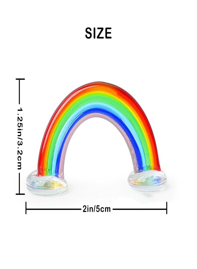 RillyRellow Miniature Tiny Rainbow, Dollhouse Mini Rainbow, Handmade Glass Rainbow, Standing Rainbow Bridge, for Dollhuse Miniature, Fairy Garden, Diorama (1PCS) (Solid Color) - Image 3